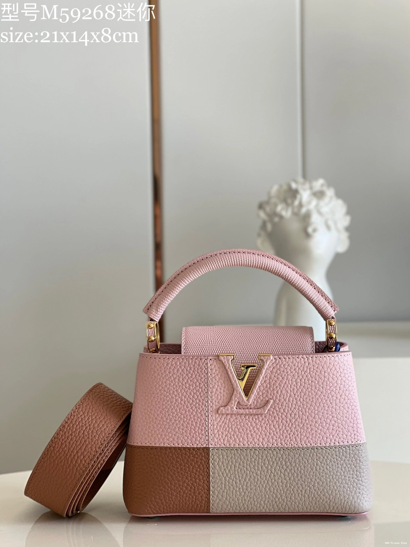AAA Pruses Bags MINI LOUIS CAPUCINES VUITTON 0724